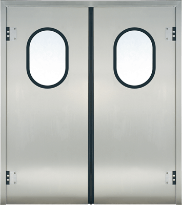 Stainless steel swingdoors GP400 Grothaus dark-brushed double door