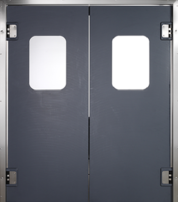 PE swingdoors Grothaus black double door